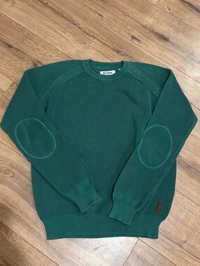Ben Sherman Teal Green Crewneck Cotton Knit Sweater Jumper Men Size Medium